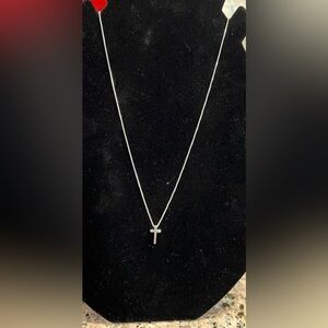 Elegant Silver 925 Cross Necklace New